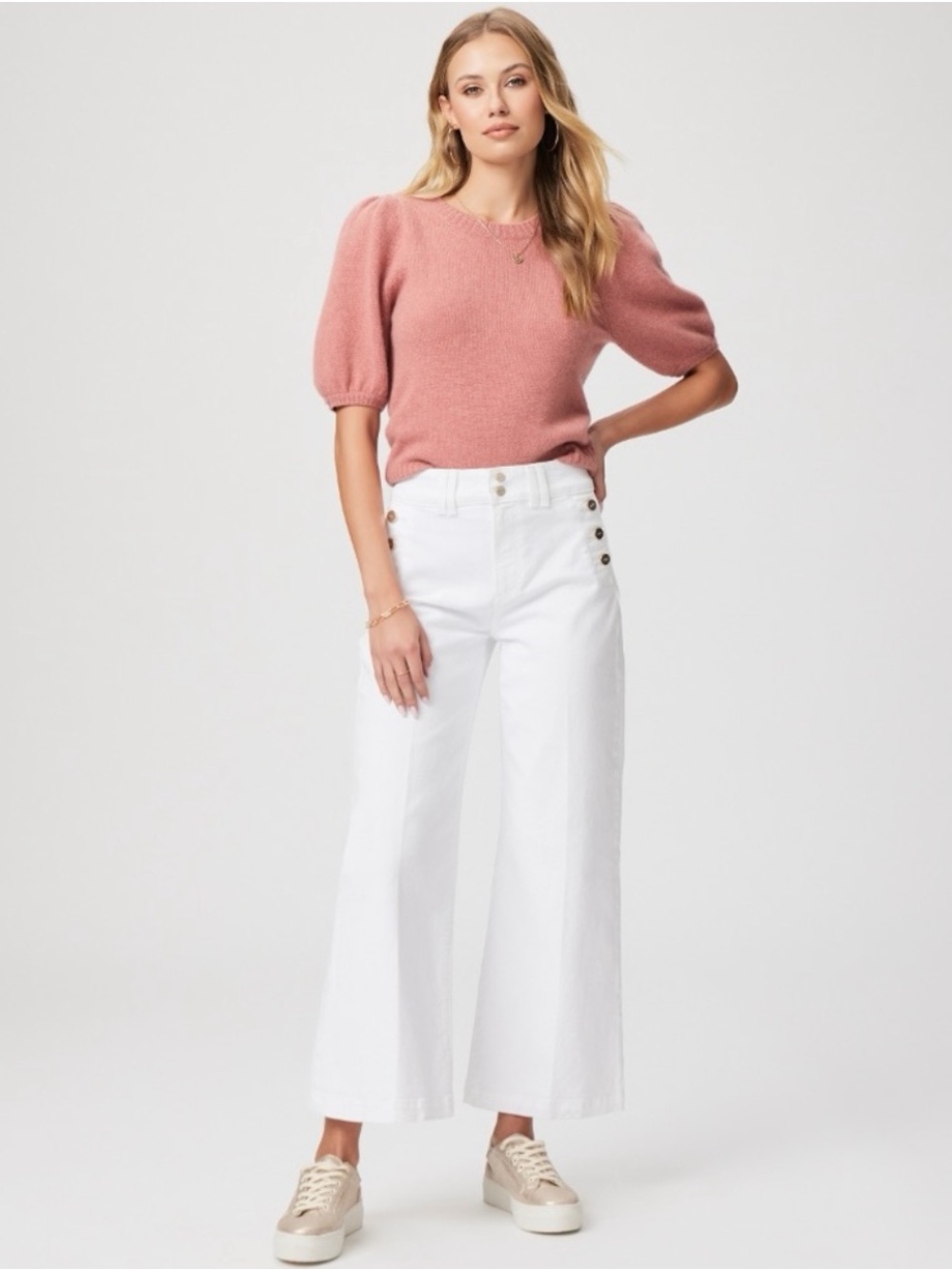 PAIGE Aubrey High-Waist Wide Sailor Jeans size 27